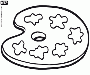 раскраска Палитра художника