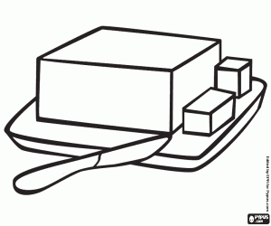 раскраска Палочка сливочного масла