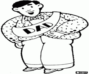 раскраска Папа с куша́к праздник