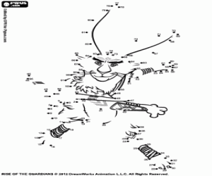 раскраска Пасхальный кролик, точка в точку