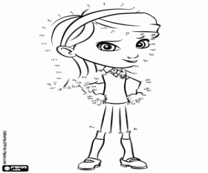 раскраска Пенни Петерсон, точка в точку