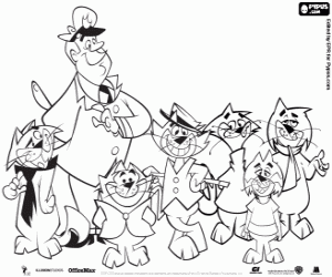 раскраска Персонажи Top Cat