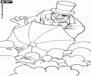 раскраска Пингвин, суперзлодей DC Comics