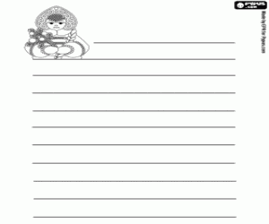 раскраска Письмо с Снегурочка