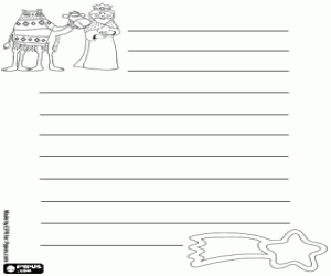 раскраска Письмо короля Мельхиор