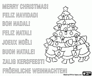 раскраска Плата с детей на Рождество