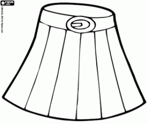 раскраска Плиссированные юбки с поясом