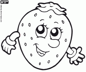 раскраска Плоды клубники