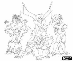 раскраска Повелители природы, Gormiti