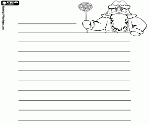 раскраска Пожелания письмо с Дед Мороз