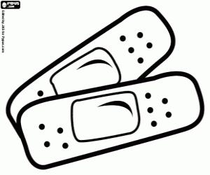 раскраска Полоски для заживления ран кожи