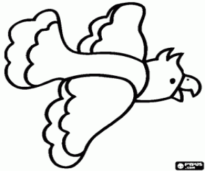 раскраска Попугай во время полета