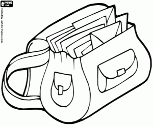 раскраска Почтальона сумка