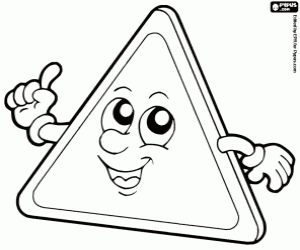 раскраска Предупреждающий сигнал об опасности