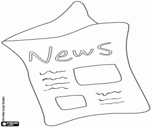 раскраска Преступник в газете