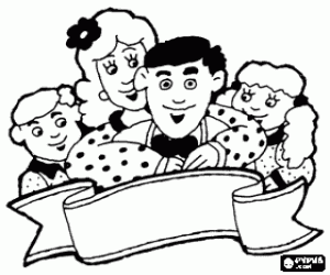 раскраска Приветствие для день отца