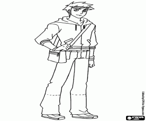 раскраска Привлекательный молодой человек Блейн