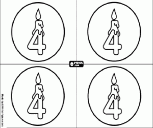 раскраска Приглашение моей четыре дня рождения партии