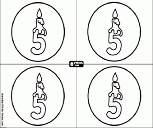 раскраска Приглашение на праздник моей 5 лет