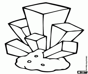 раскраска Призматический кристаллизации минеральных