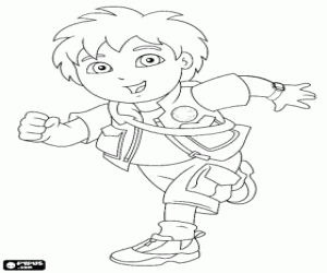 раскраска Приключений ребенка Диего Маркес