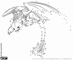 раскраска Присоединиться к точек Иккинг и Беззубик
