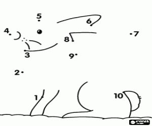 раскраска Присоединиться к точек животного
