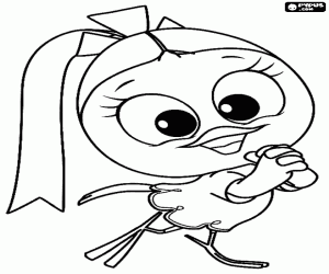 раскраска Присцилла, друг Калимеро