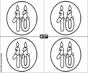 раскраска Приходите к моей партии десять лет