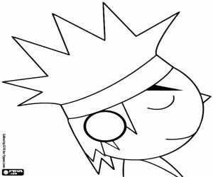 раскраска Прическа саксофонист