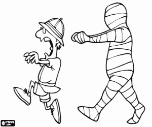 раскраска Проклятие мумии