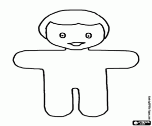 раскраска Простая кукла одеваются