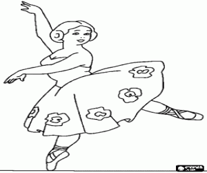 раскраска Профессиональный танец