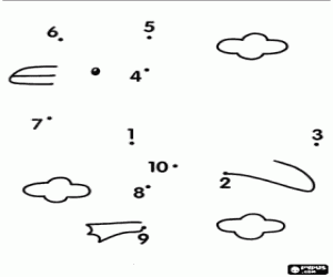 раскраска Птица, точка в точку