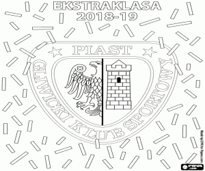 раскраска Пяст Гливице, чемпион 2018-2019
