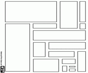 раскраска Различные прямоугольники