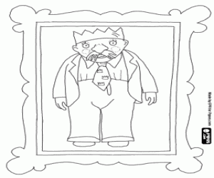 раскраска Рамке портрет короля