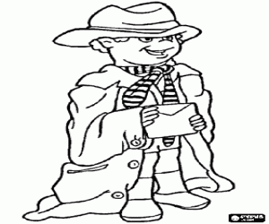 раскраска Ребенок с одежду своего отца