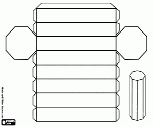 раскраска Регулярные восьмигранная Призма