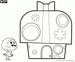 раскраска Рита и ее дом, Jelly Jamm