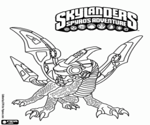 раскраска Робот-дракон Skylander Drobot
