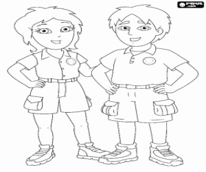 раскраска Родители Диего