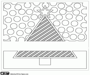 раскраска Рождественская елка в карточке