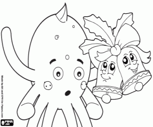 раскраска Рождественские гимны из Pypus с колокольчиками