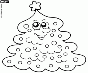 раскраска Рождественские ели