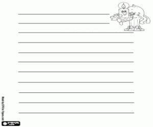 раскраска Рождественские письма, Pypus с свеча