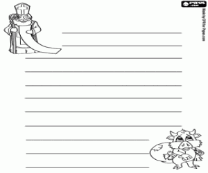 раскраска Рождественские письма с Святого Николая