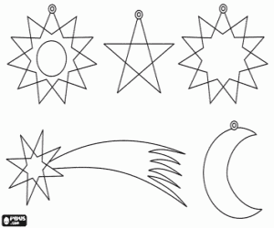 раскраска Рождественские украшения чтобы повесить