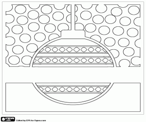 раскраска Рождественский бал на поздравительной открытки
