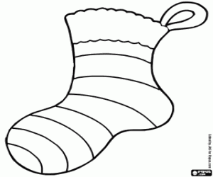 раскраска Рождественский чулок